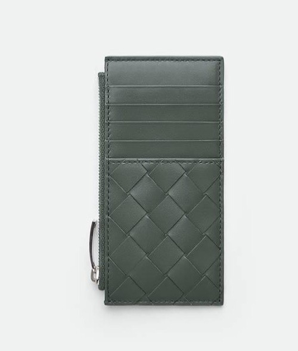 Bottega Veneta Men's Intrecciato Leather Card Case Slate 691379 Italy NIB $520